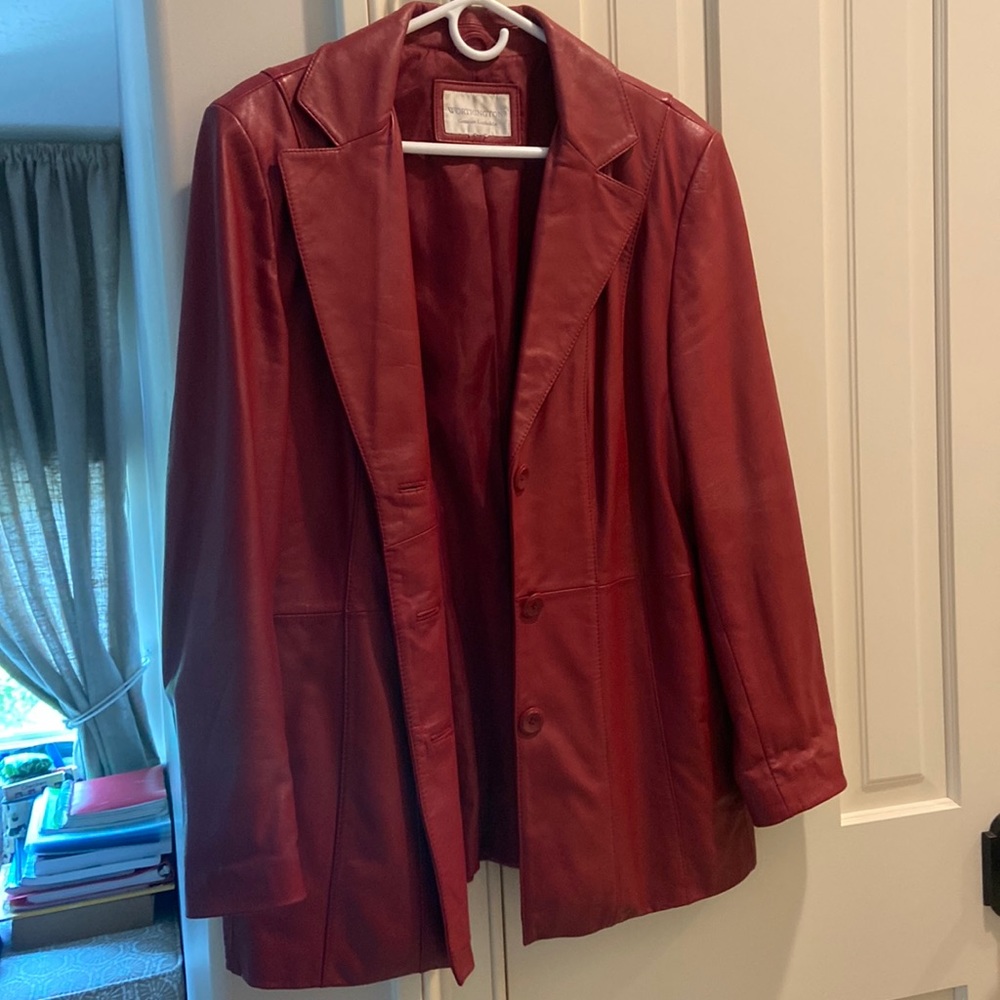 Worthington Red Genuine Leather Jacket